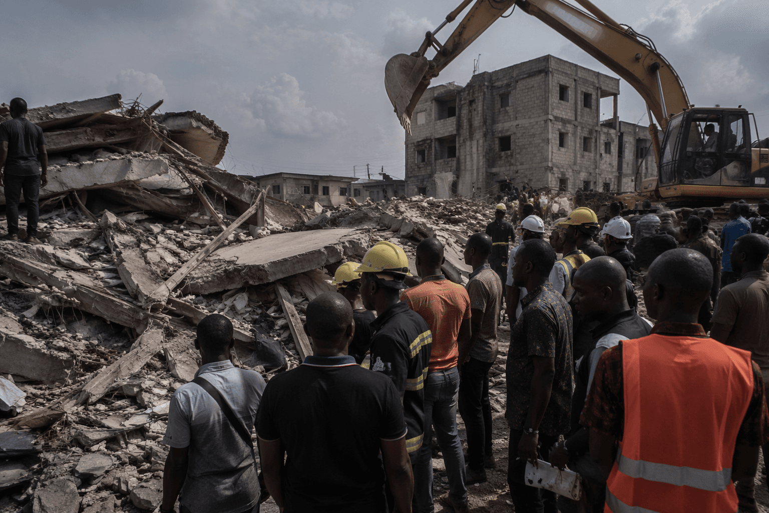At least nine killed in Lagos building collapse, rescue efforts continue