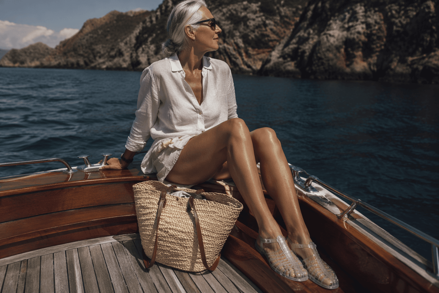 Jelly shoes return with a luxe coastal grandmother update