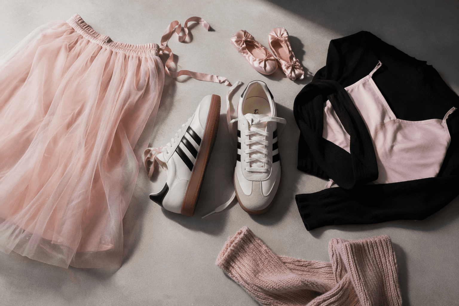 Adidas sneakers get a balletcore twist in five 2026 styling formulas