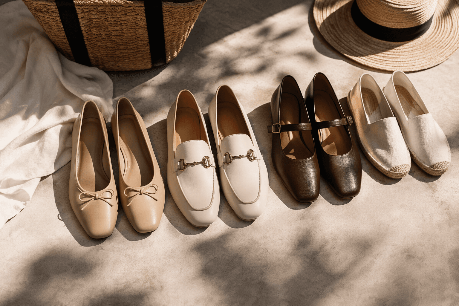 Old money summer style favors polished closed-toe shoes