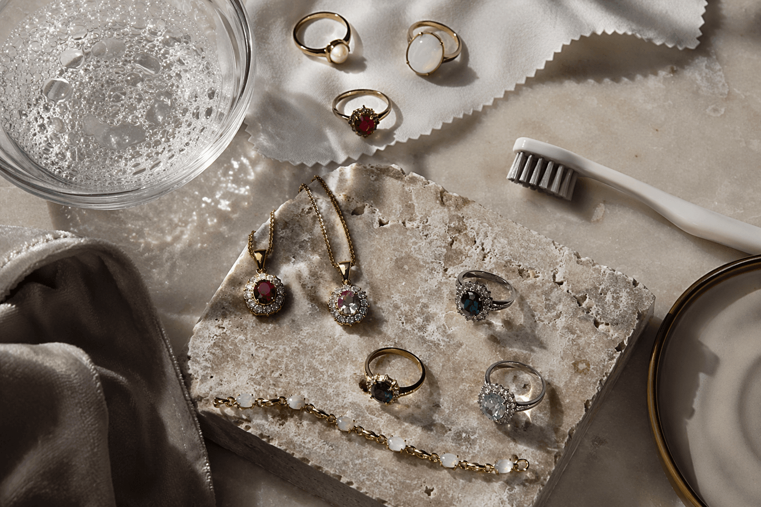 How to clean birthstone jewelry by gem, from ruby to opal