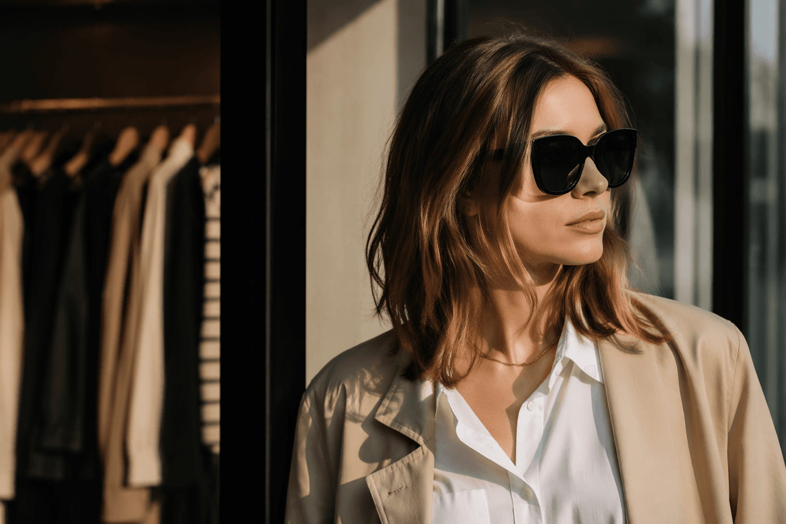 Oversized sunglasses give capsule wardrobes instant-impact polish
