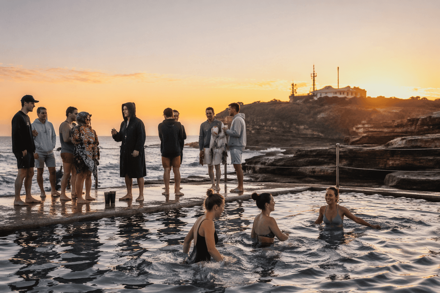 Cold plunge group turns sunrise swims into a youth social ritual