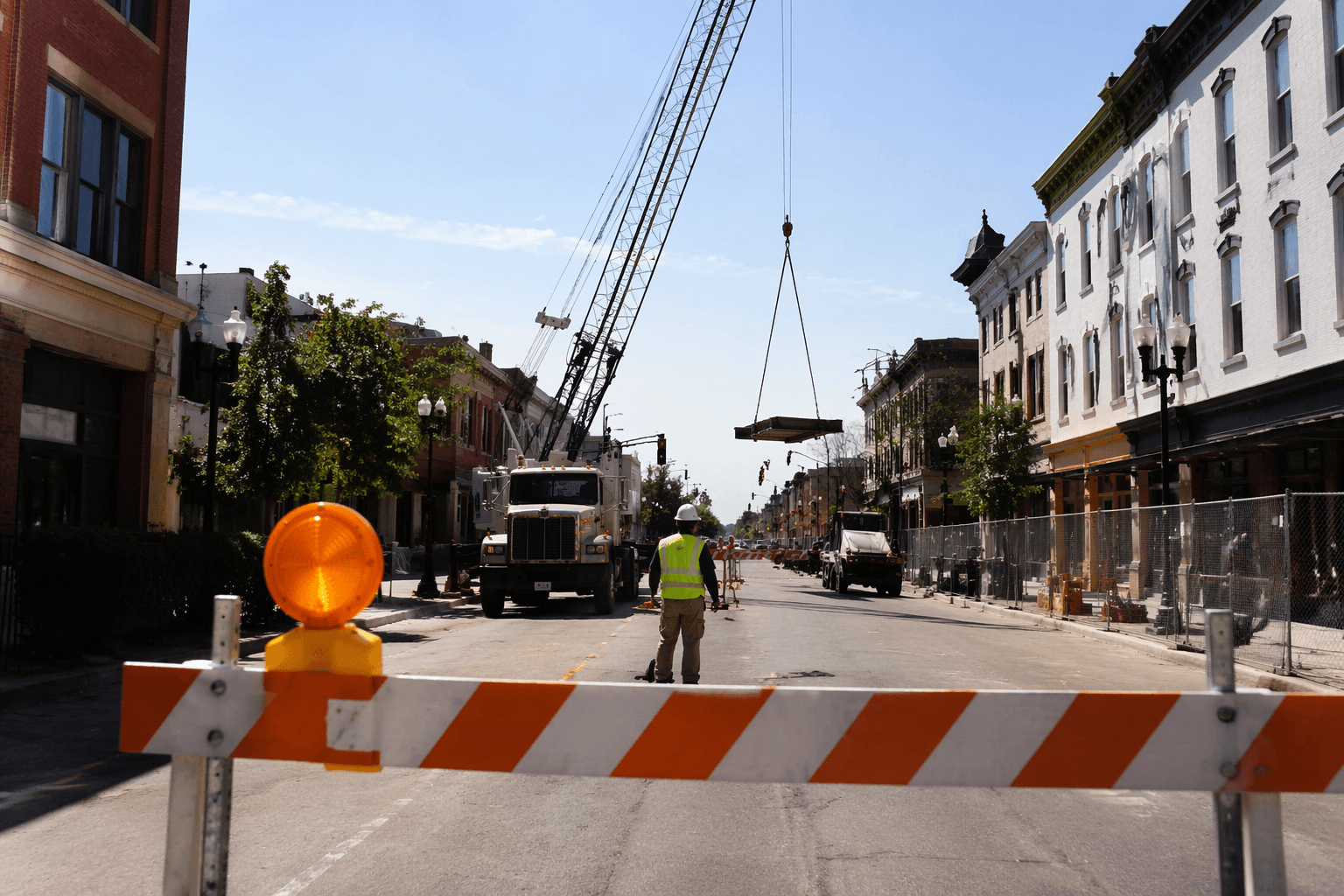 Newport closes Canal Street to through traffic for crane work