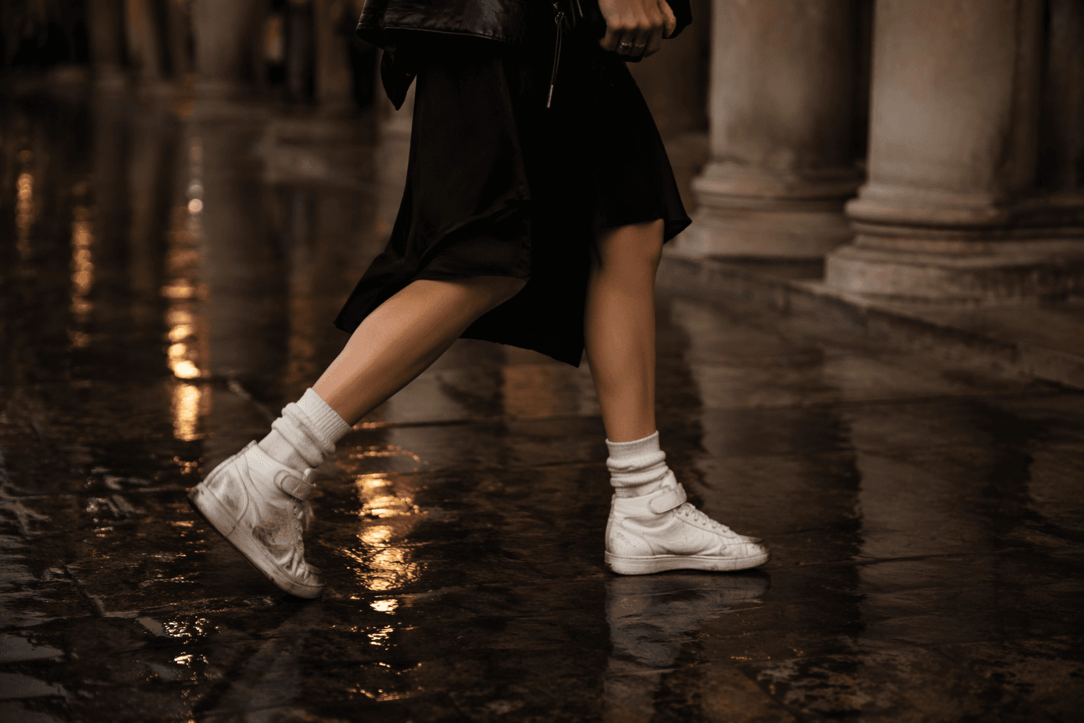 Celine debuts distressed Reebok Freestyle sneaker at Paris show