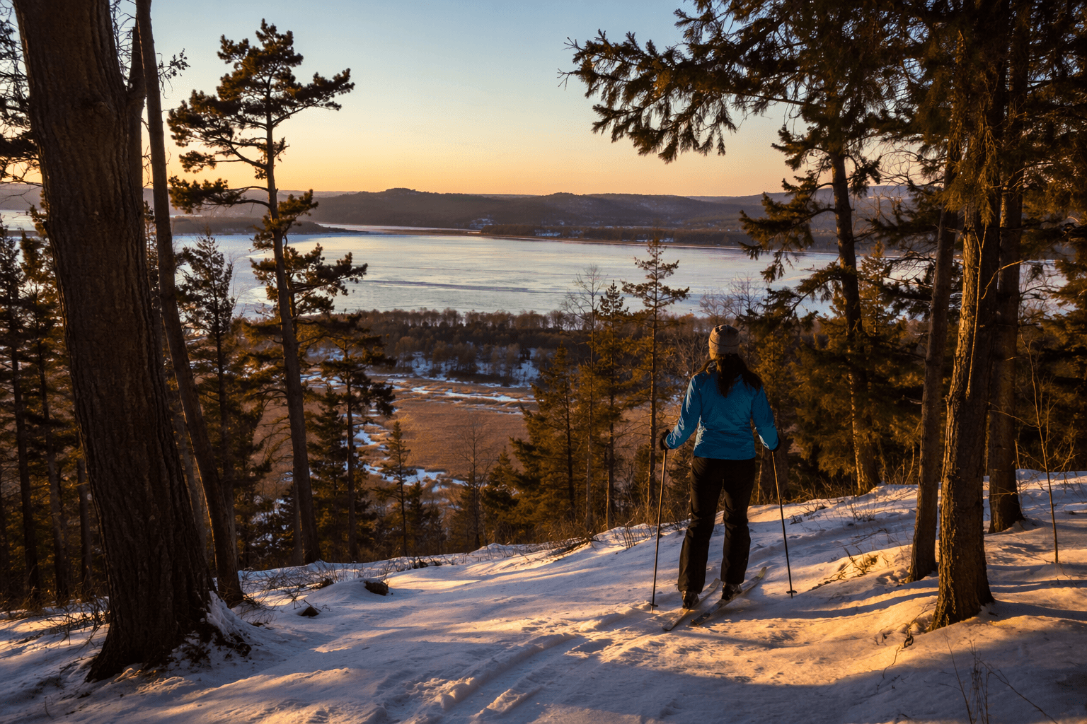 Merrymeeting Fields in Woolwich offers birding, skiing and bay views
