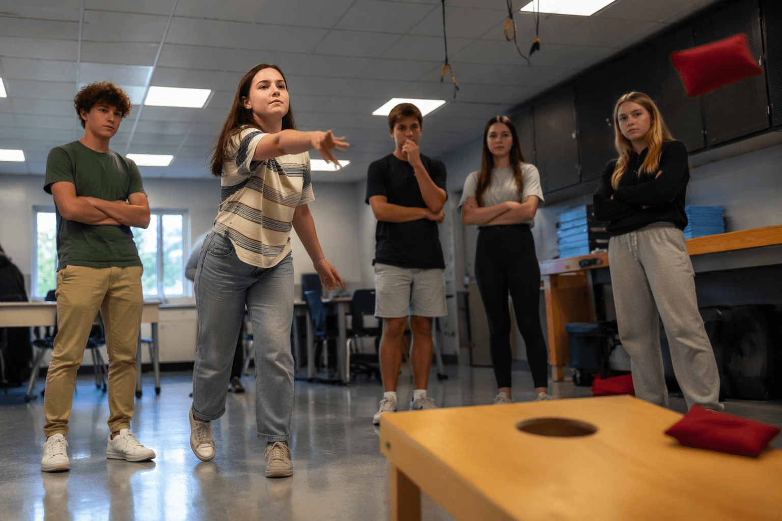 Cornhole helps students master projectile motion in STEM classrooms