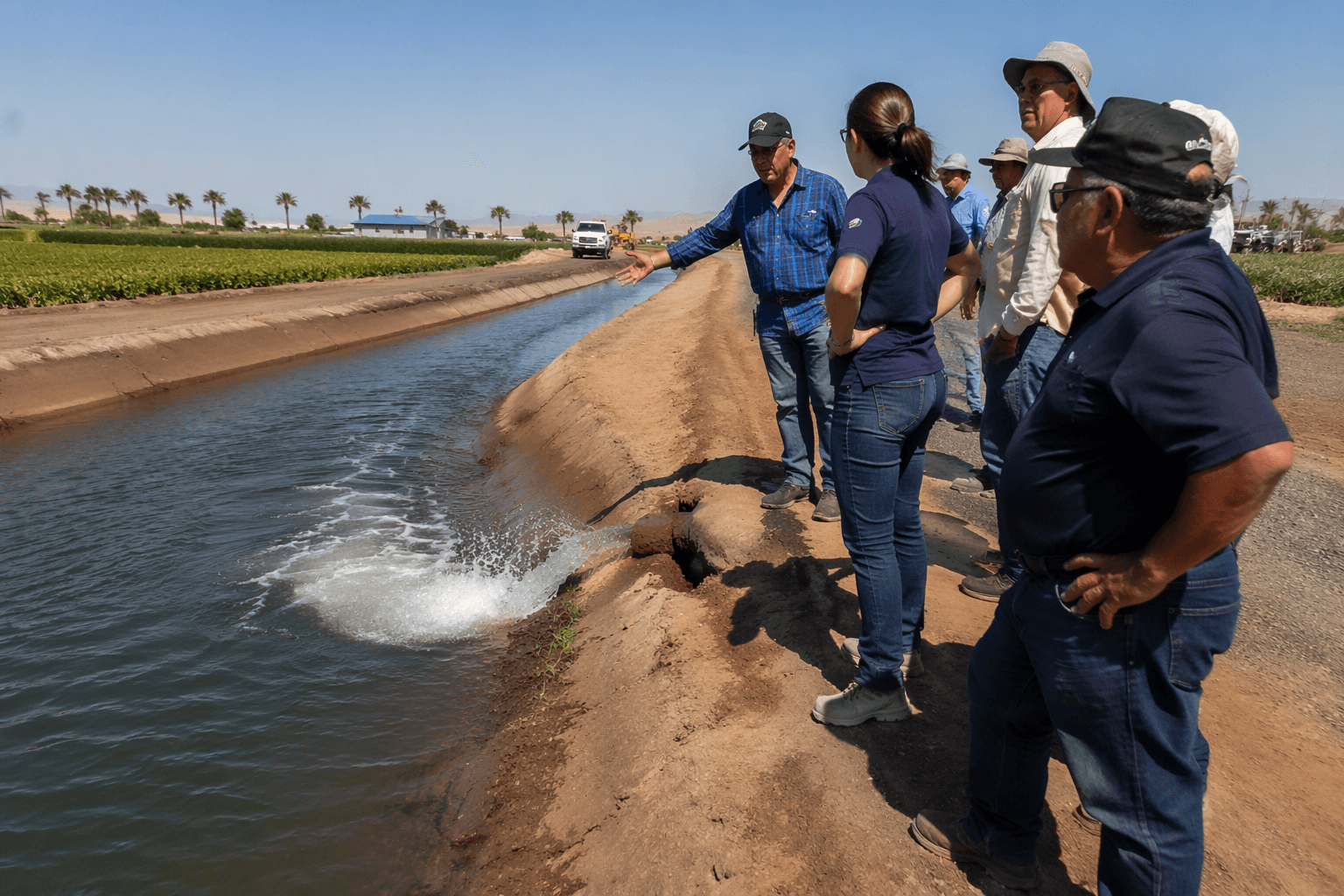 CRIT leaders show federal official aging irrigation system, water losses in Parker