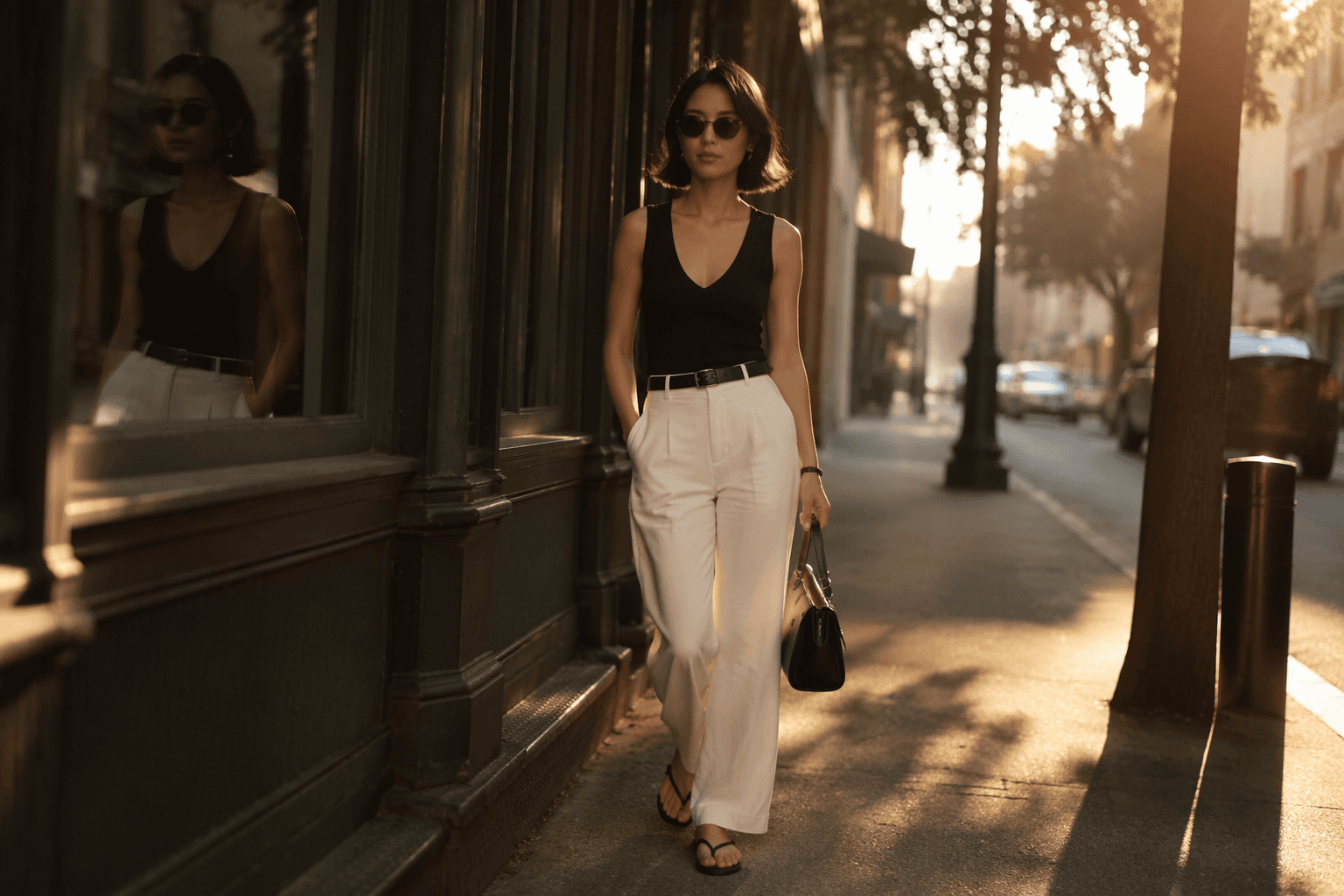 V-neck tank tops are replacing tees, and petite style wins