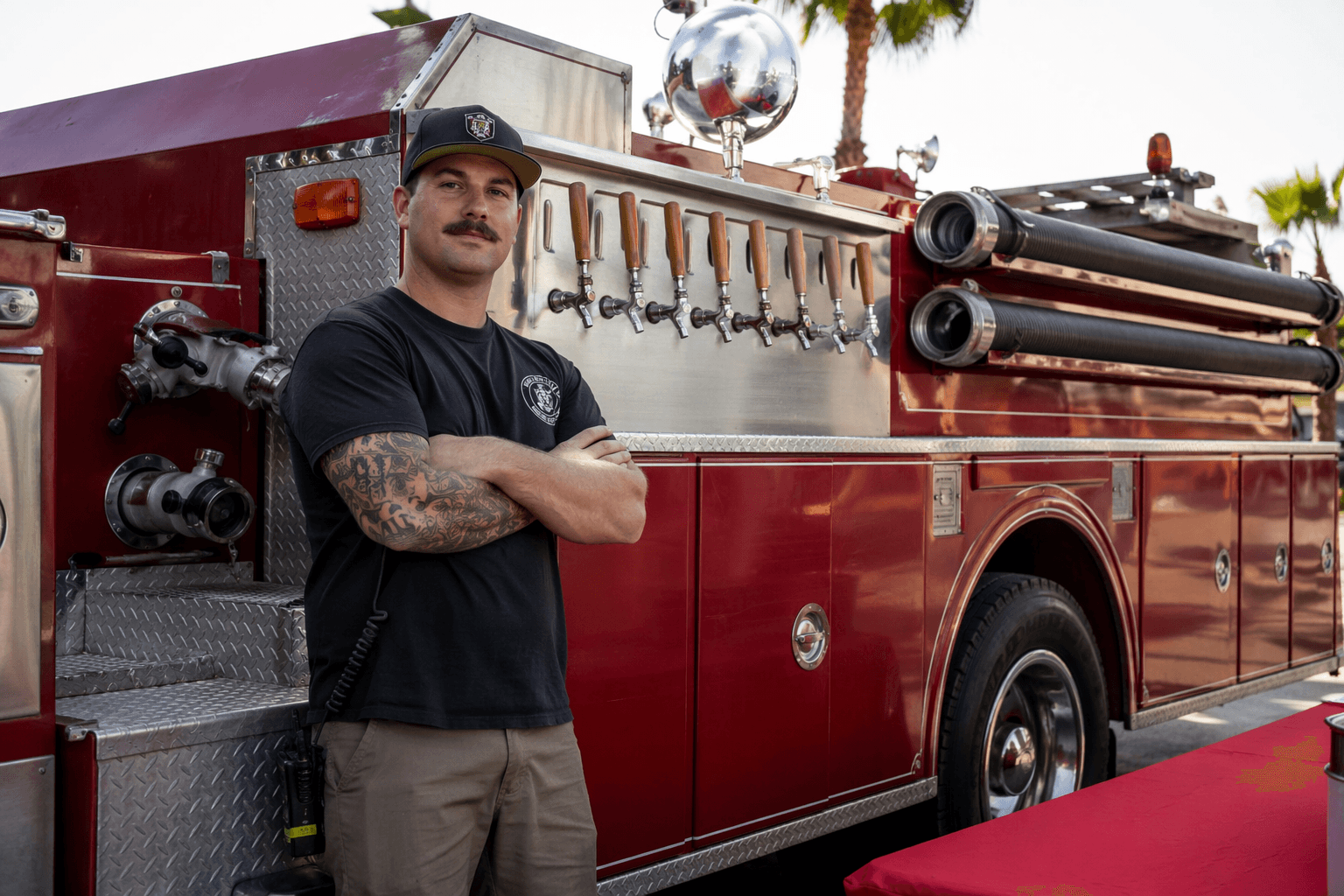 Yuma firefighter turns vintage fire engine into mobile tap truck