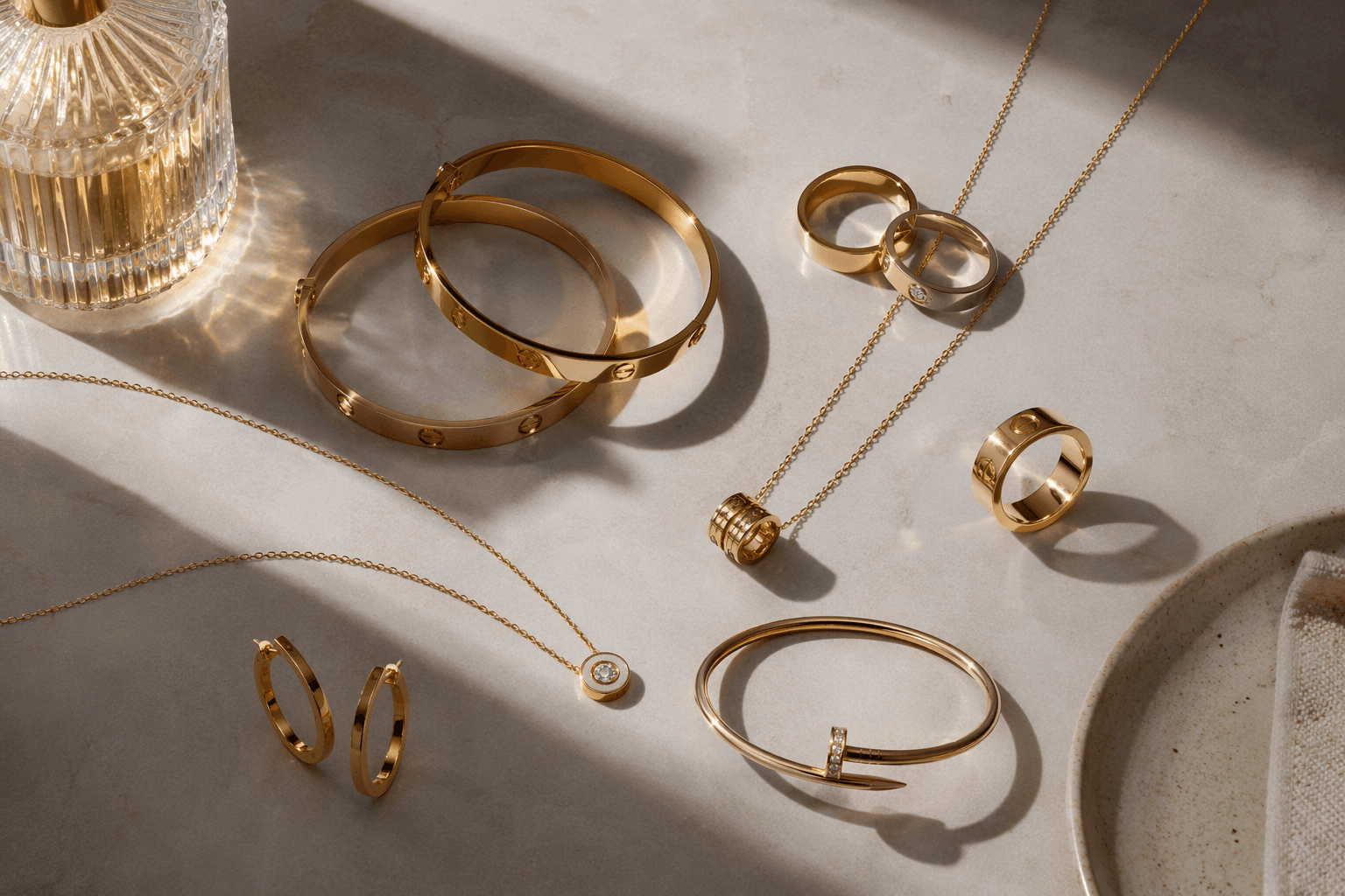 Cartier stacking guide shows how to build a cohesive jewelry layer