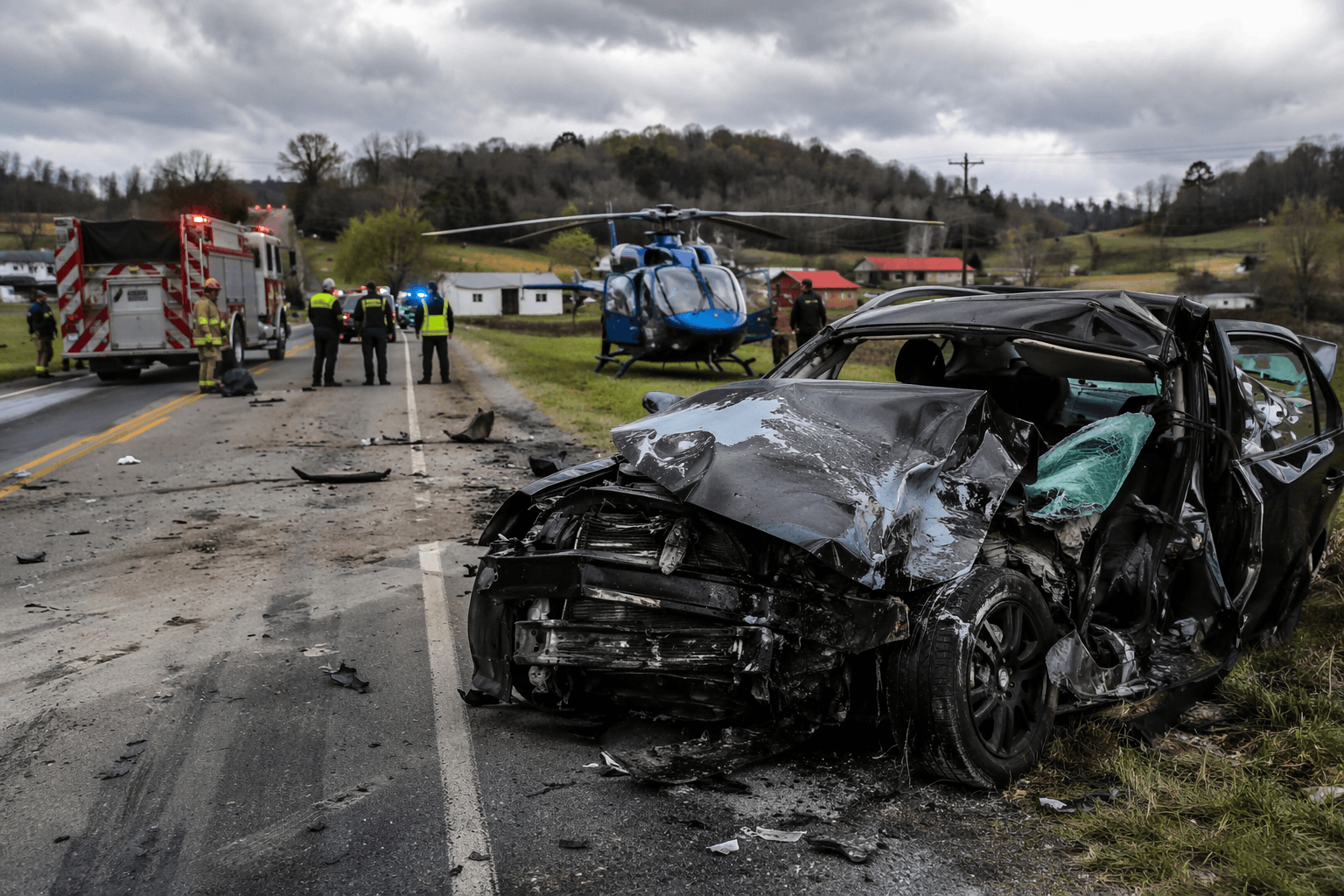 Crash shuts down KY-15 in Perry County, three flown to hospital