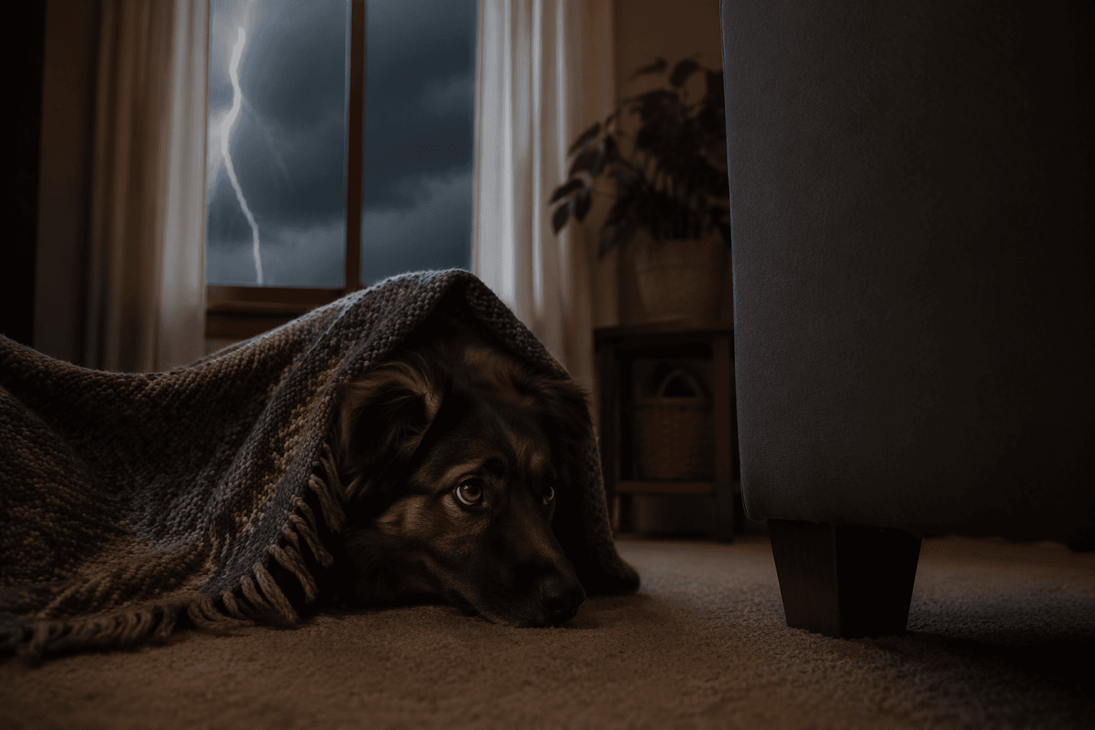 How to calm dogs before fireworks and summer storms
