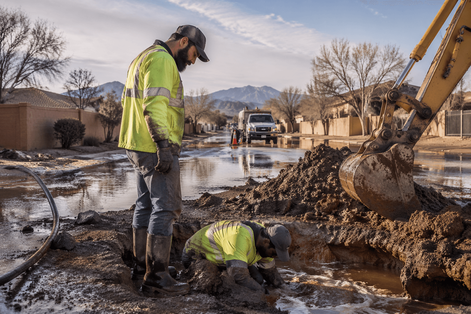 Rio Rancho water main break leaves Corrales Heights without water overnight