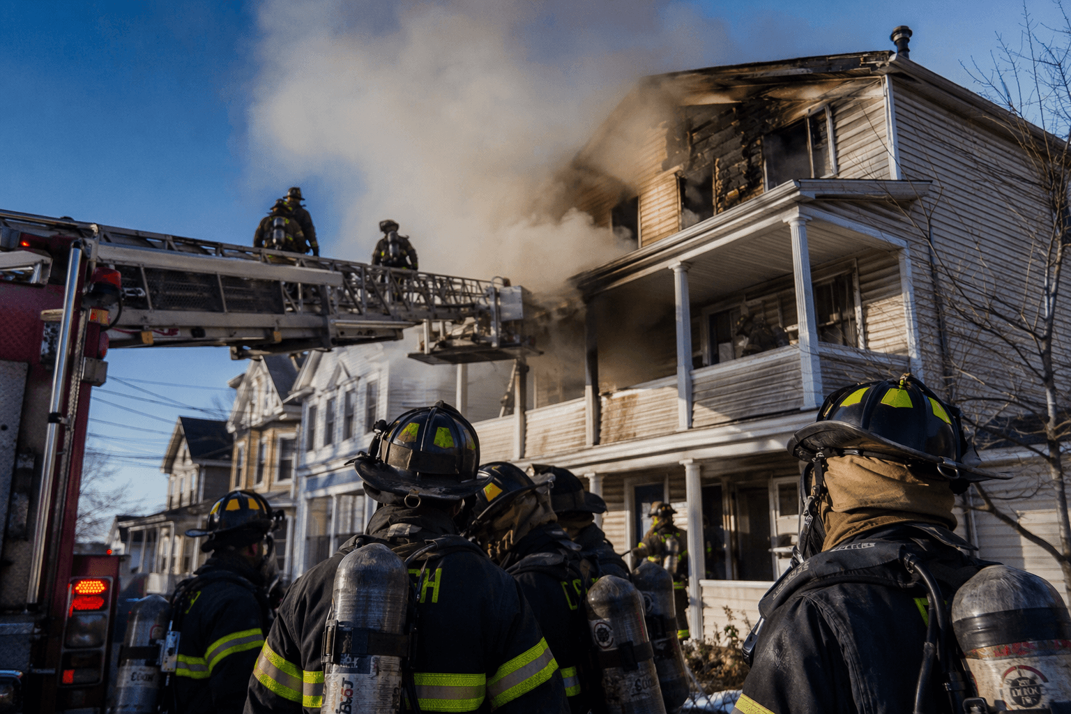 Firefighters battle house fire on Ann Street in Newburgh, infant hurt