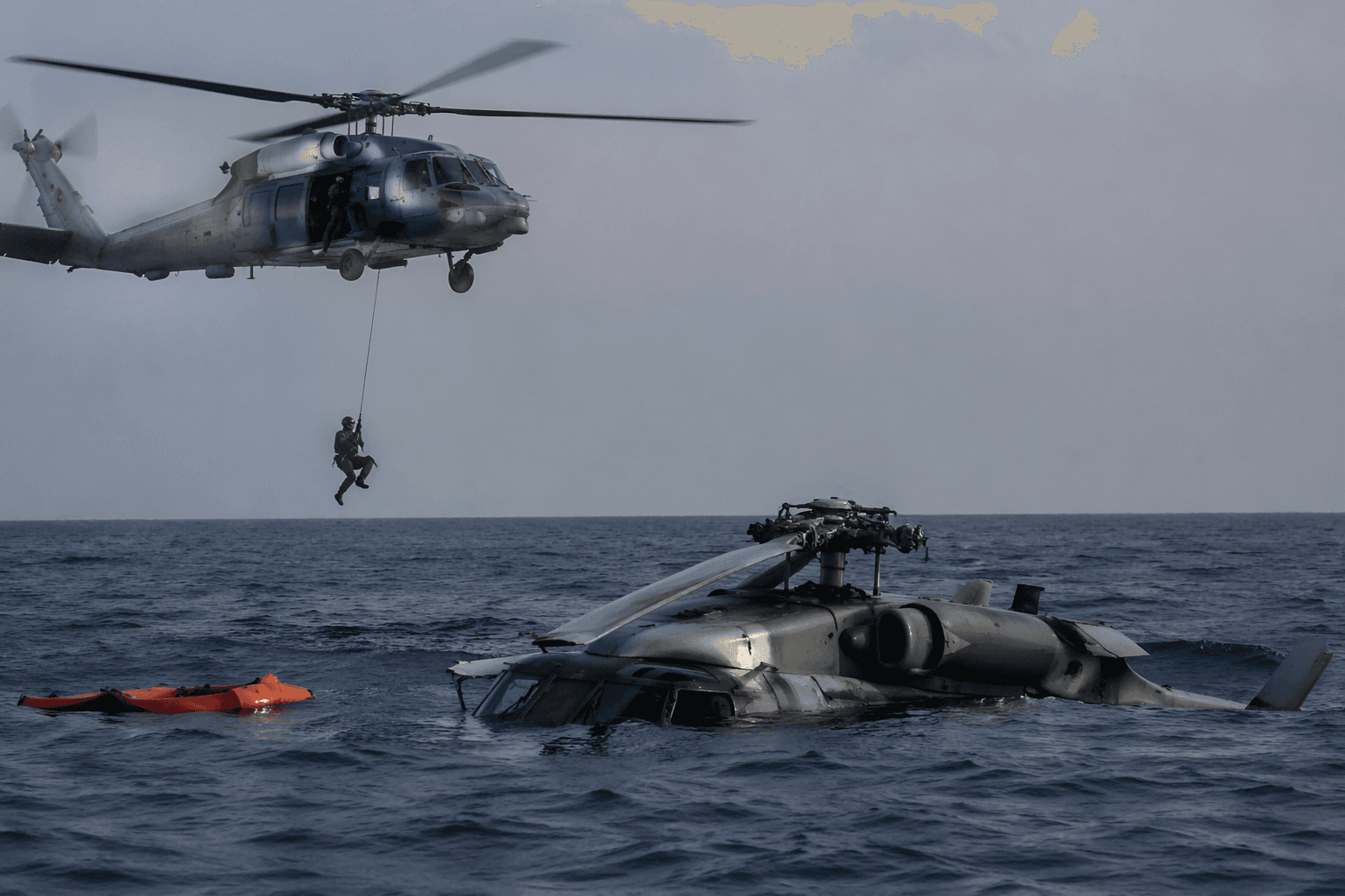 Navy helicopter ditches in Arabian Sea, one crew member missing