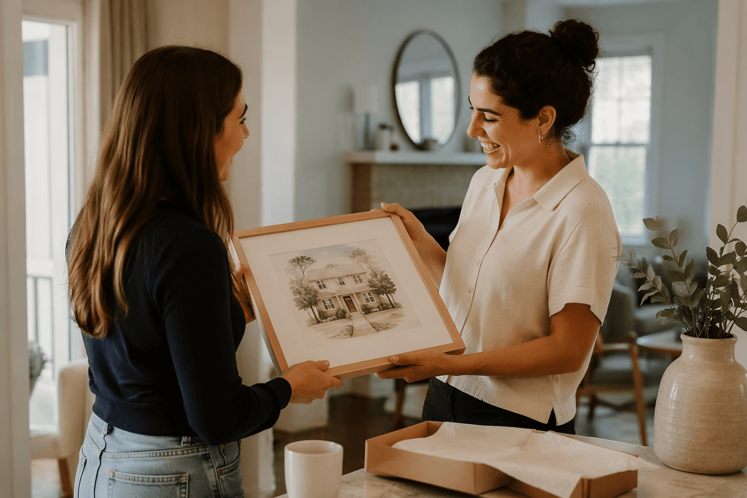 Keepsake housewarming gifts turn a new address into art