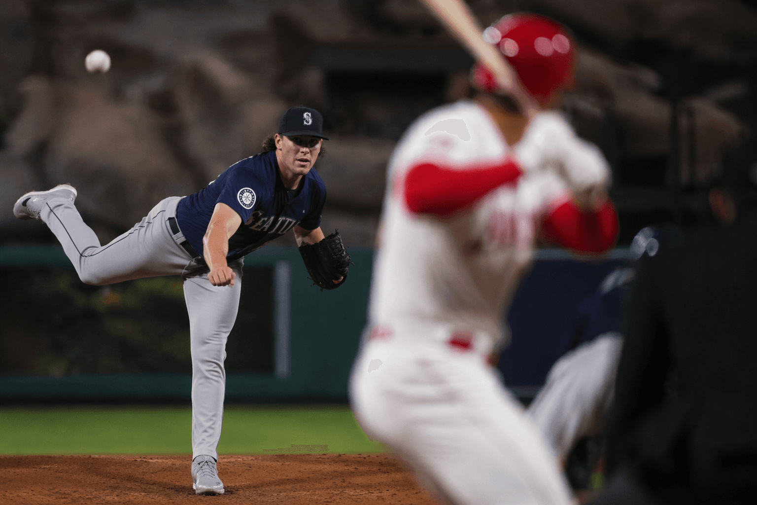 Bryce Miller loses no-hitter in seventh, Mariners still beat Angels