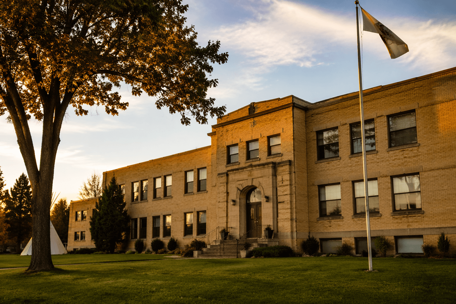 Menominee tribal offices began as 1929 hospital, later closed in 1961