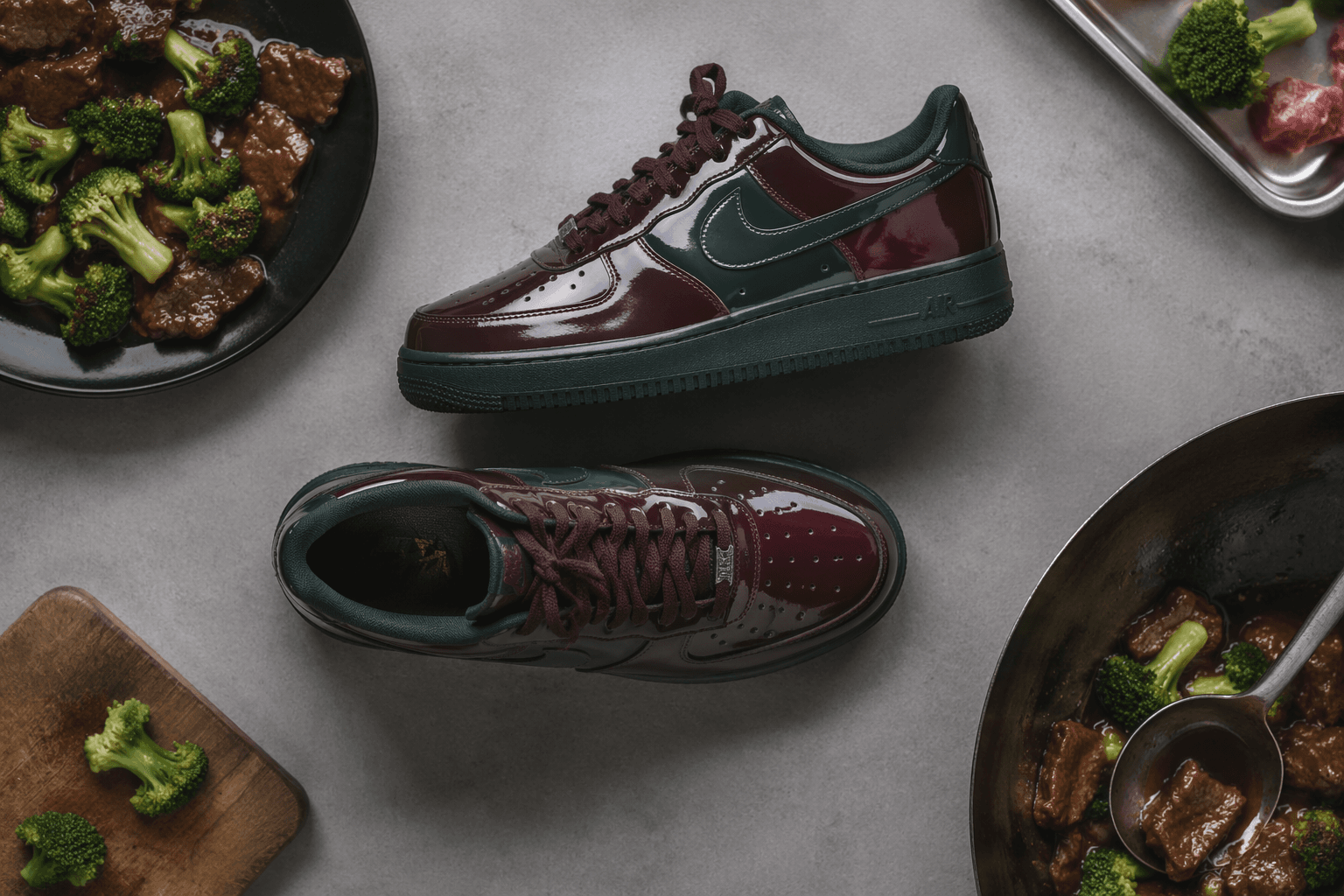 Nike Air Force 1 gets a glossy Beef and Broccoli streetwear remix