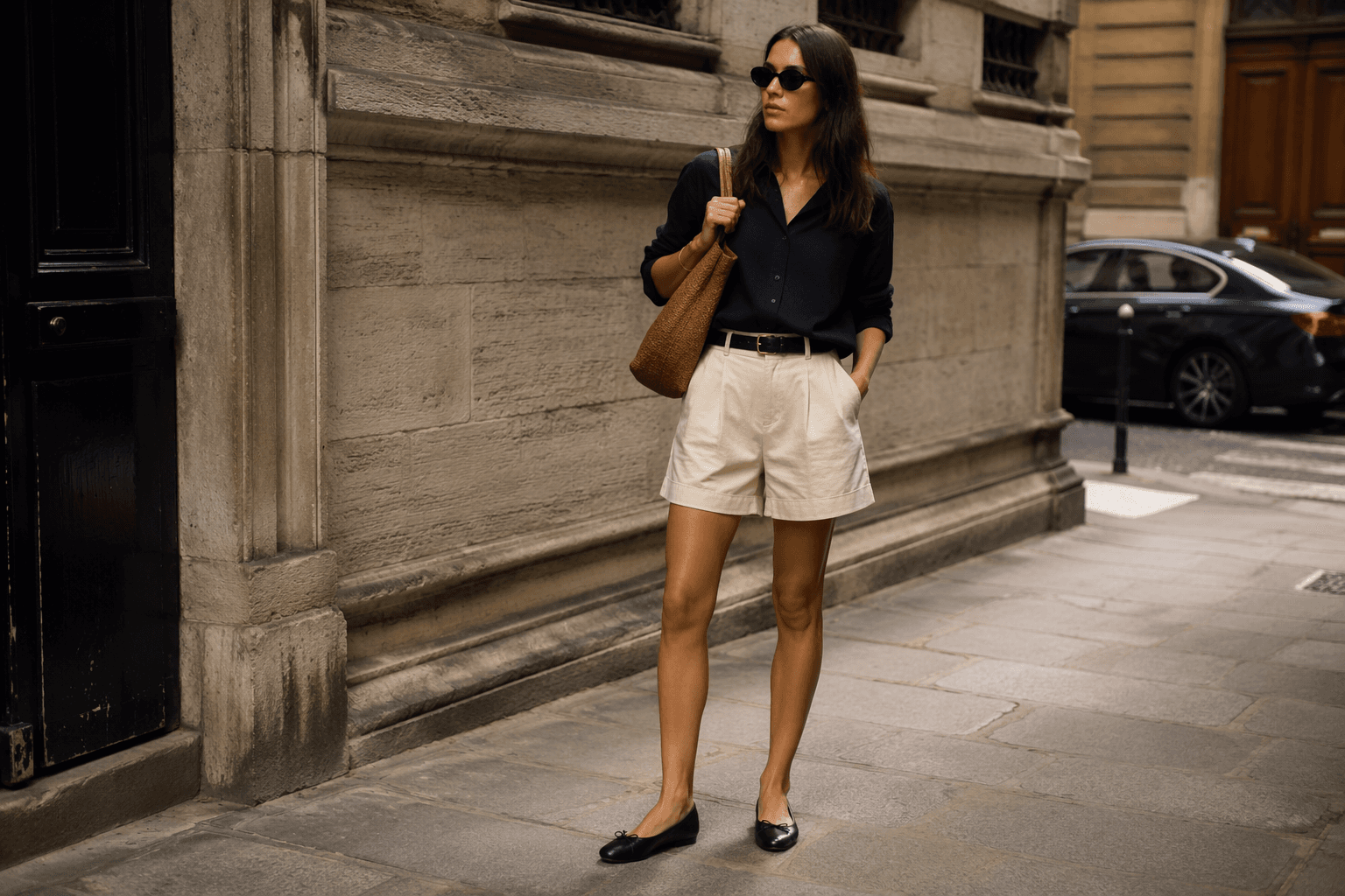 Ballet flats and shorts, the easy summer formula every wardrobe needs