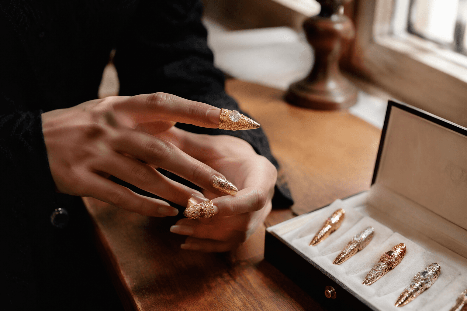 Mellerio revives gem-set gold nail ornaments for Paris Couture Week