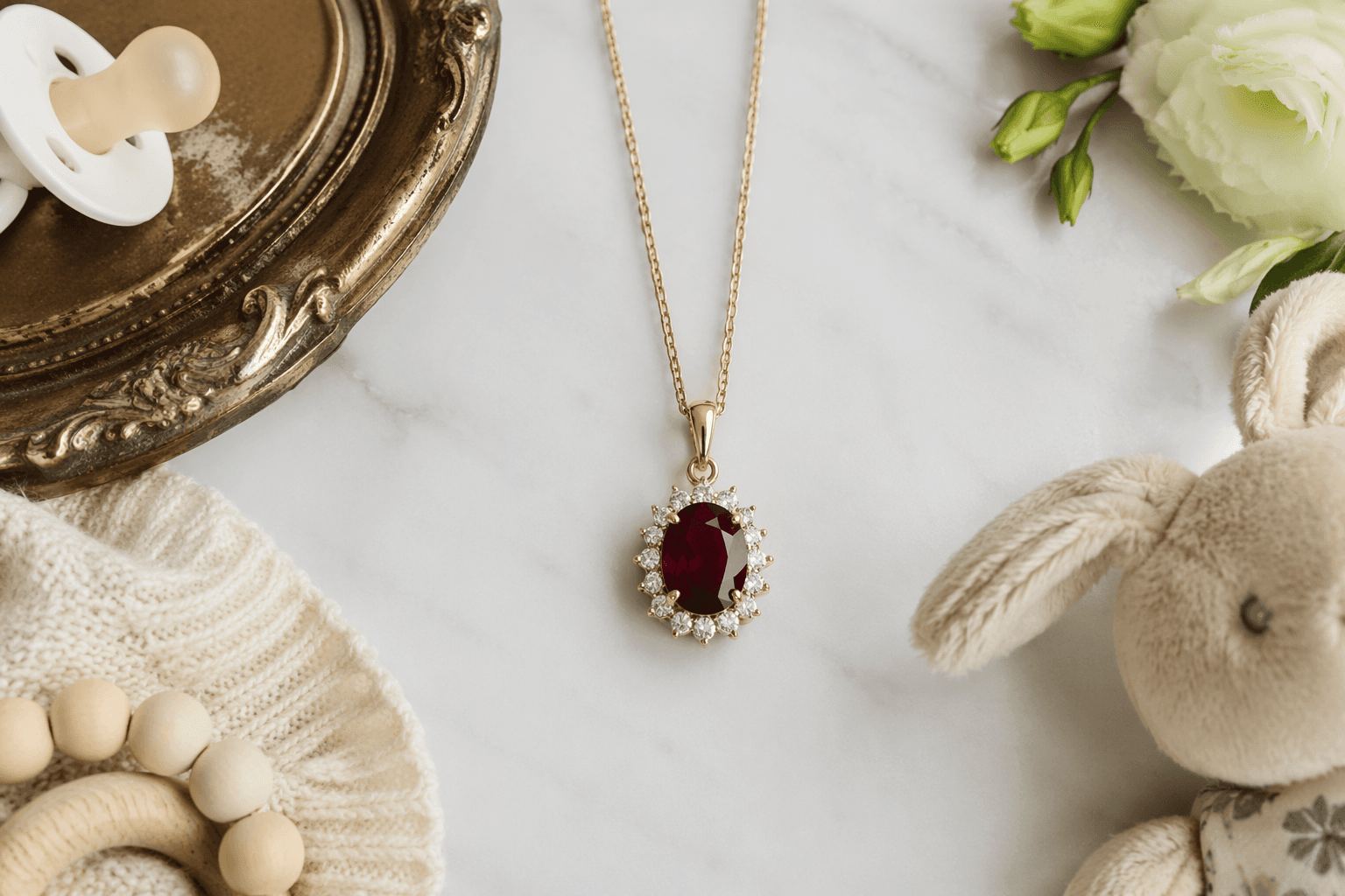 Garnet pendant makes a meaningful, affordable push present pick