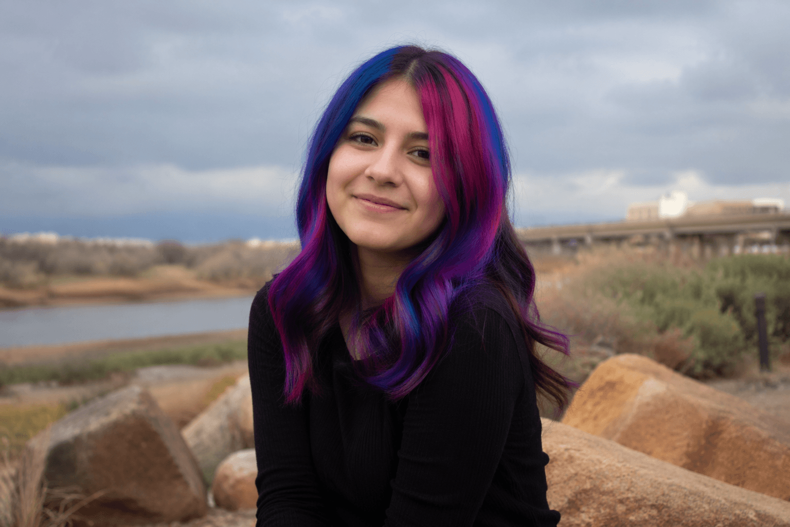 Bernalillo County girl celebrates recovery with bold new hair color