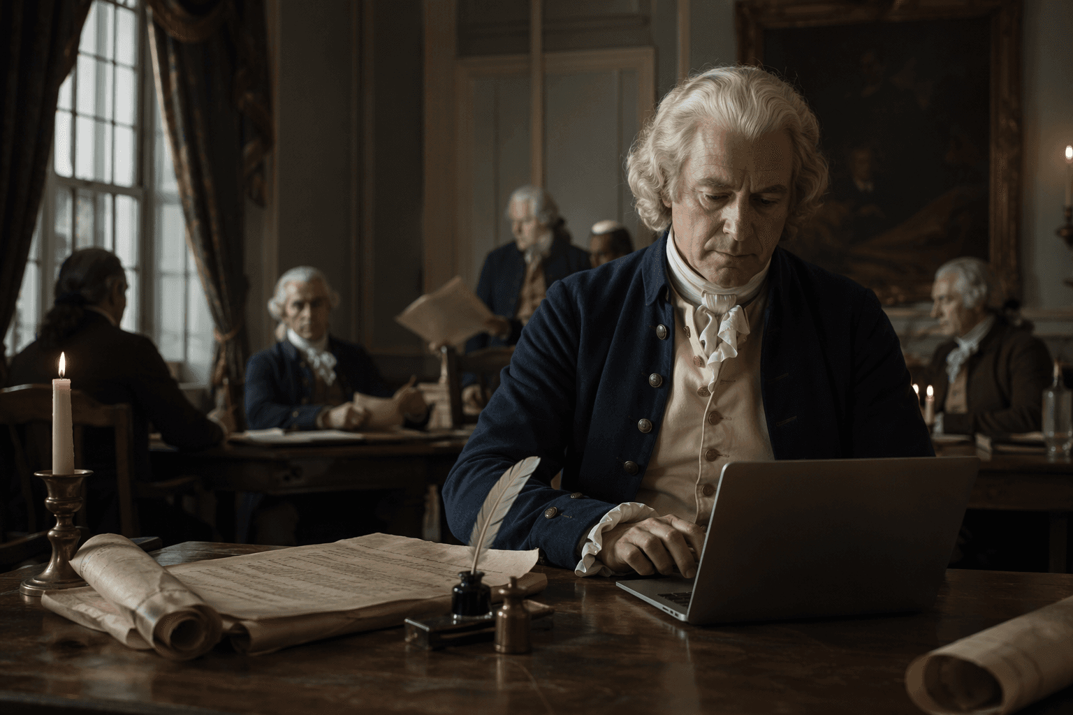 Google ad imagines founding fathers drafting Declaration with AI tools