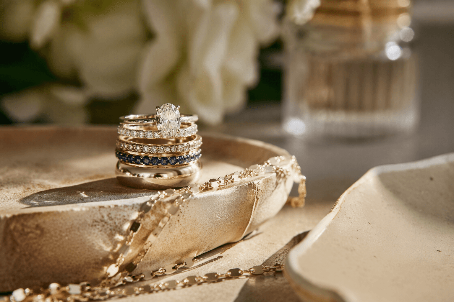 Wedding ring stacks turn bridal jewelry into personal stories