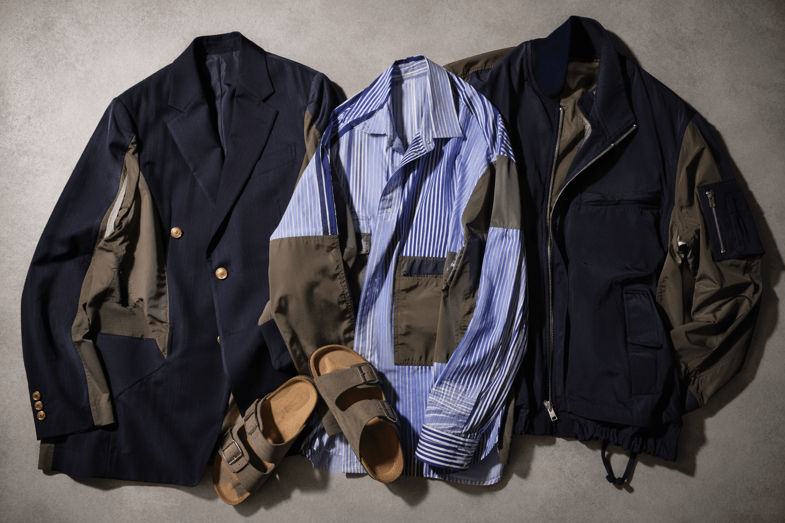 Sacai splices prep and utility in hybrid menswear at Paris Fashion Week Men’s