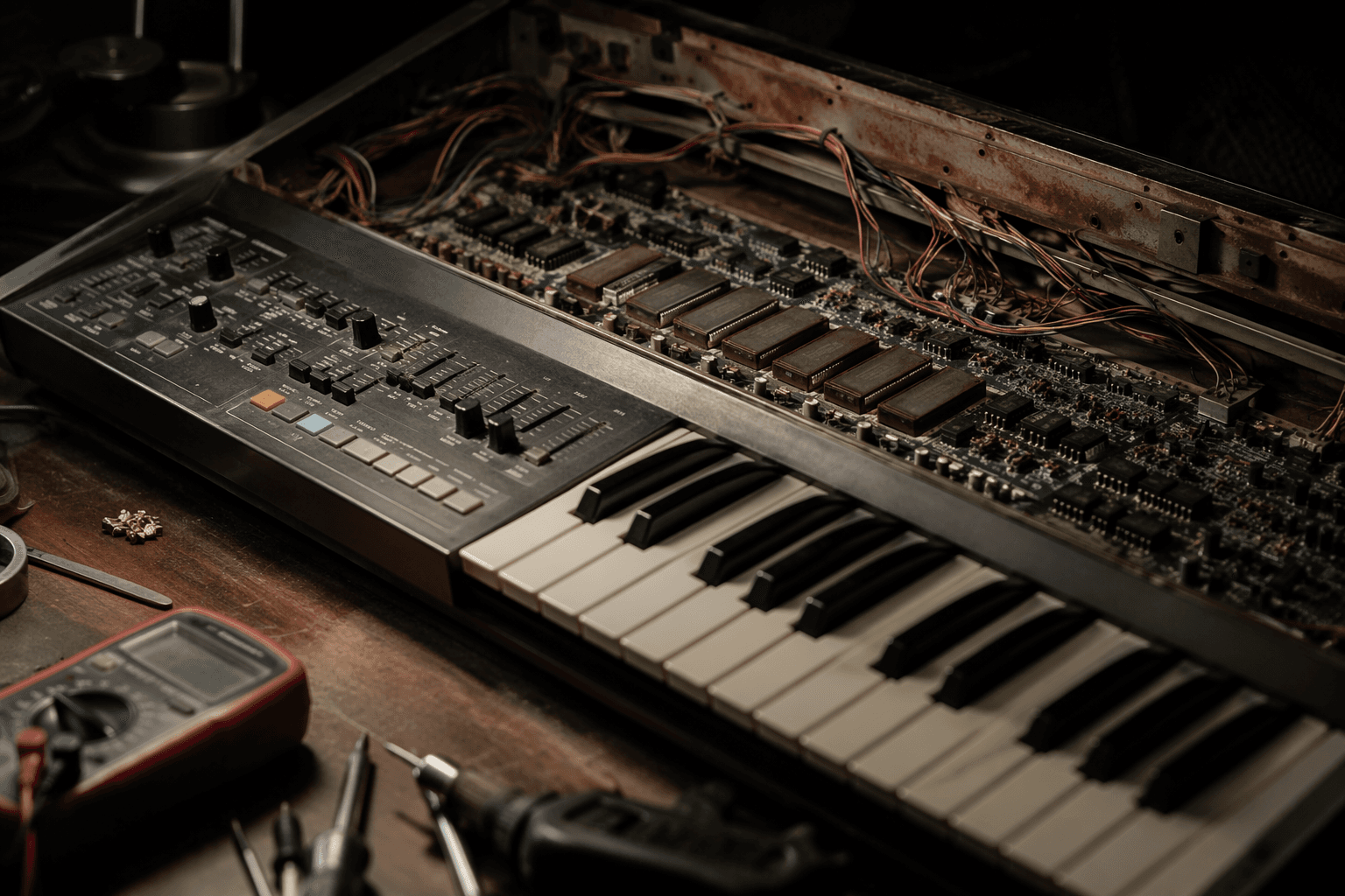 Vintage synth owners should watch for model-specific failures and battery wear