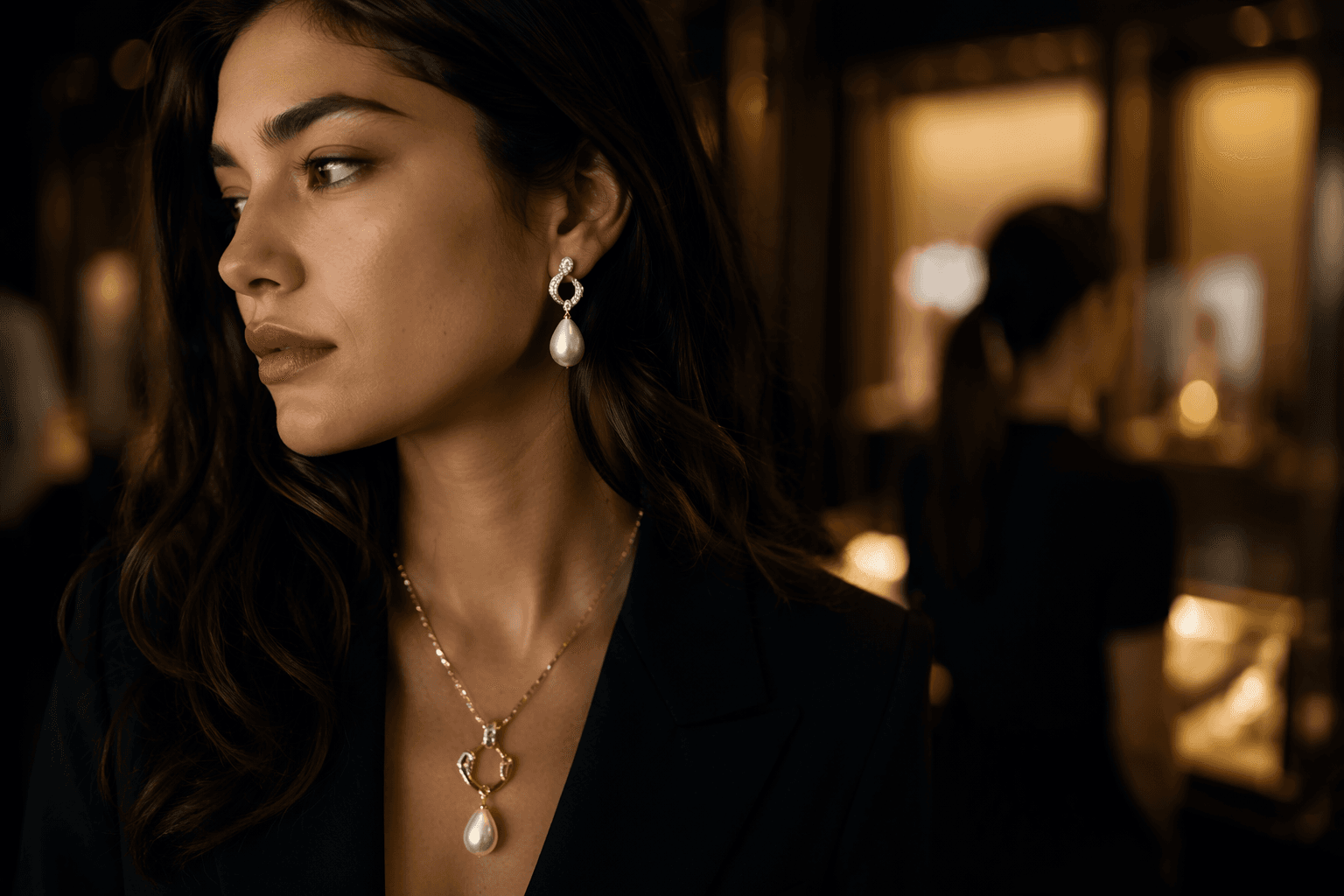 Pearls get a modern edge with sculptural, diamond-studded designs
