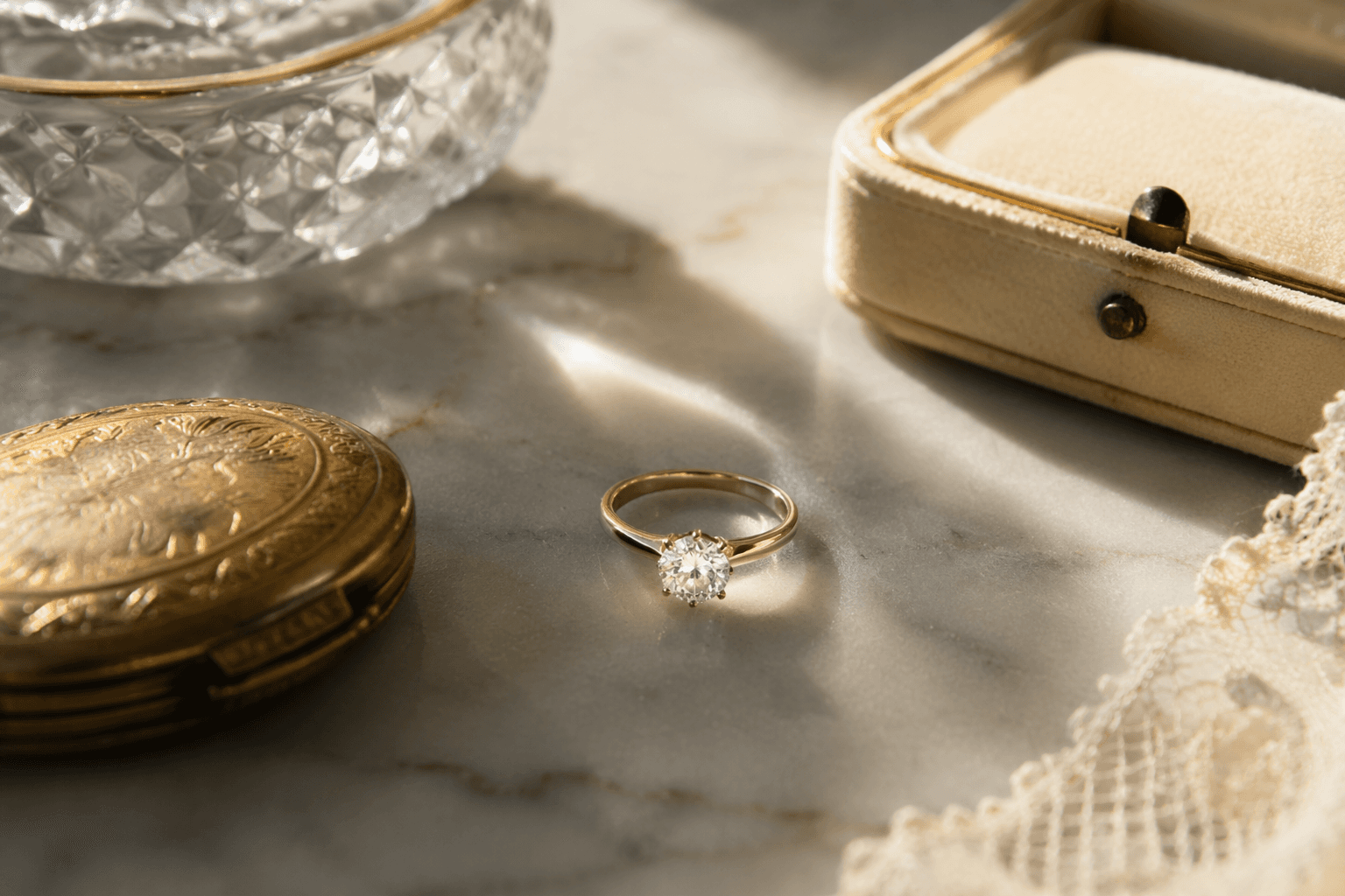 Catherine Allen’s heirloom diamond ring defines her minimalist style