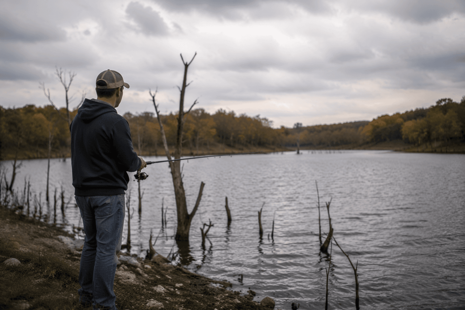 Douglas State Fishing Lake offers catfish, bass and hunting access