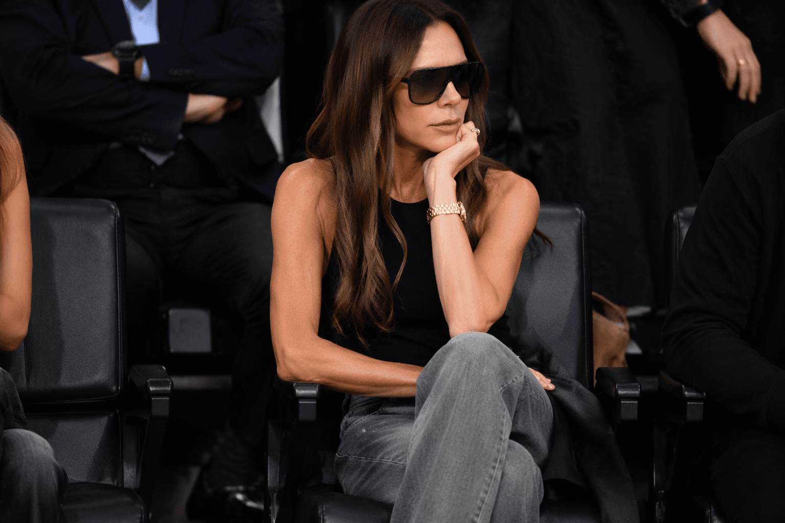 Victoria Beckham makes grey jeans the smarter summer staple
