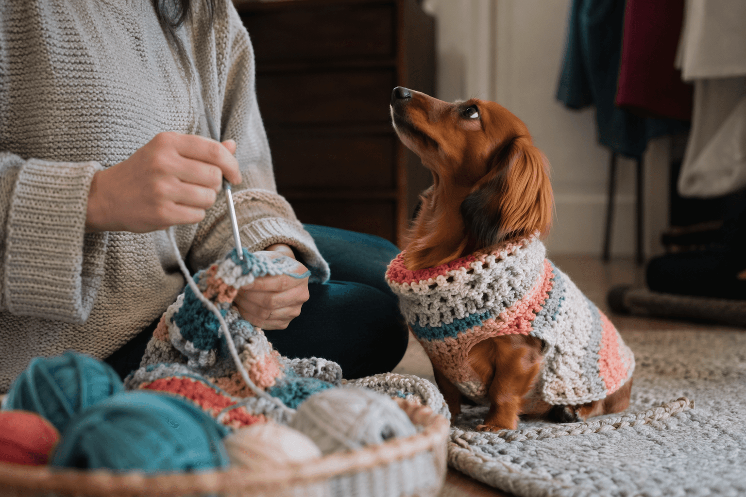 Free crochet patterns add handmade charm to dogs' daily routines