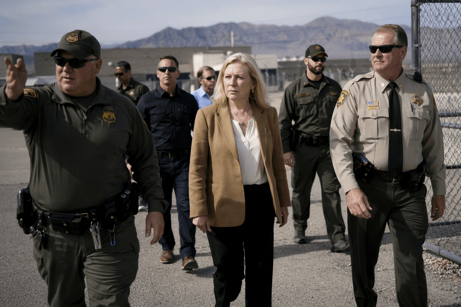 Rosen tours Pahrump detention center amid scrutiny of migrant conditions