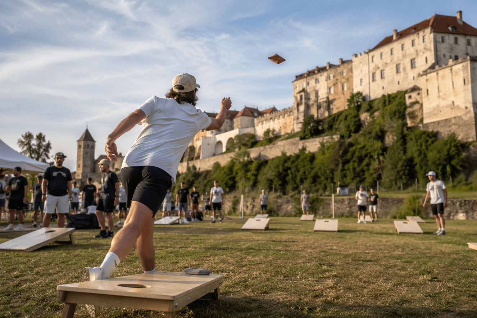 ACL Europe brings cornhole to world’s longest castle in Bavaria