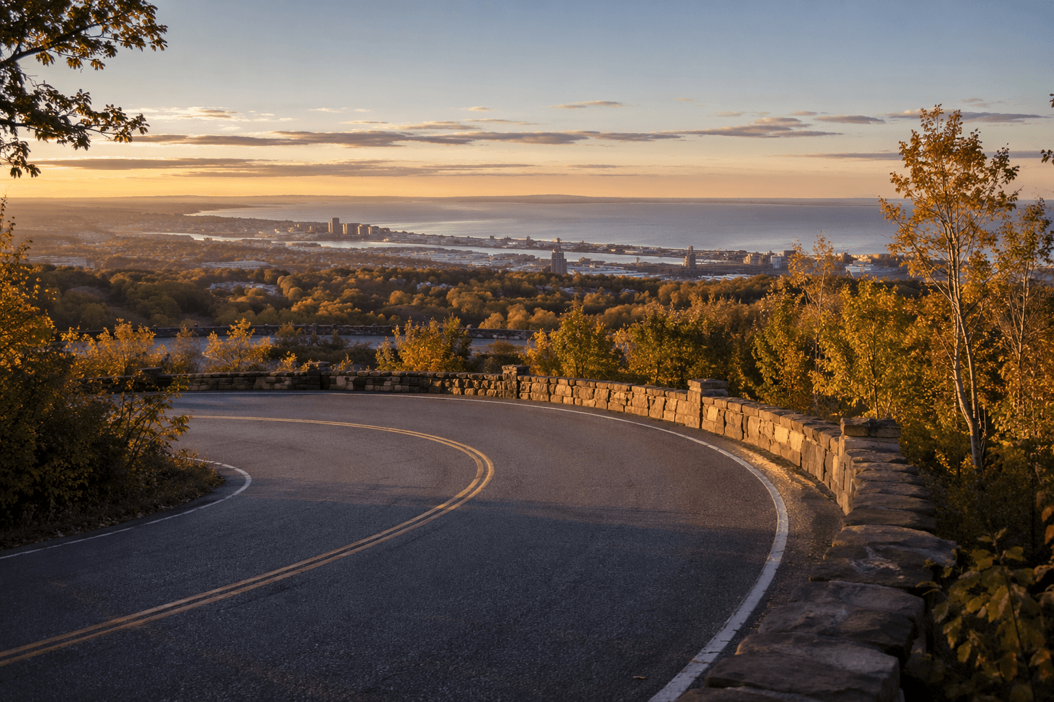 Skyline Parkway, Duluth’s historic scenic spine, offers overlooks and trails