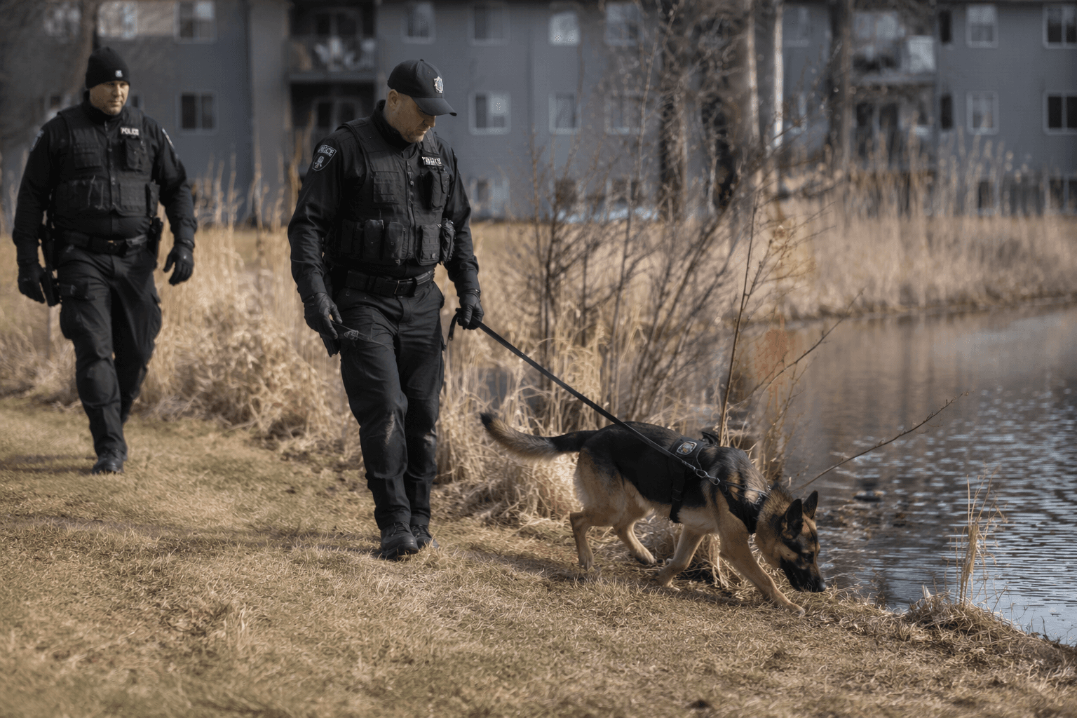 K9 track leads police to suspect hiding in Storm Lake pond