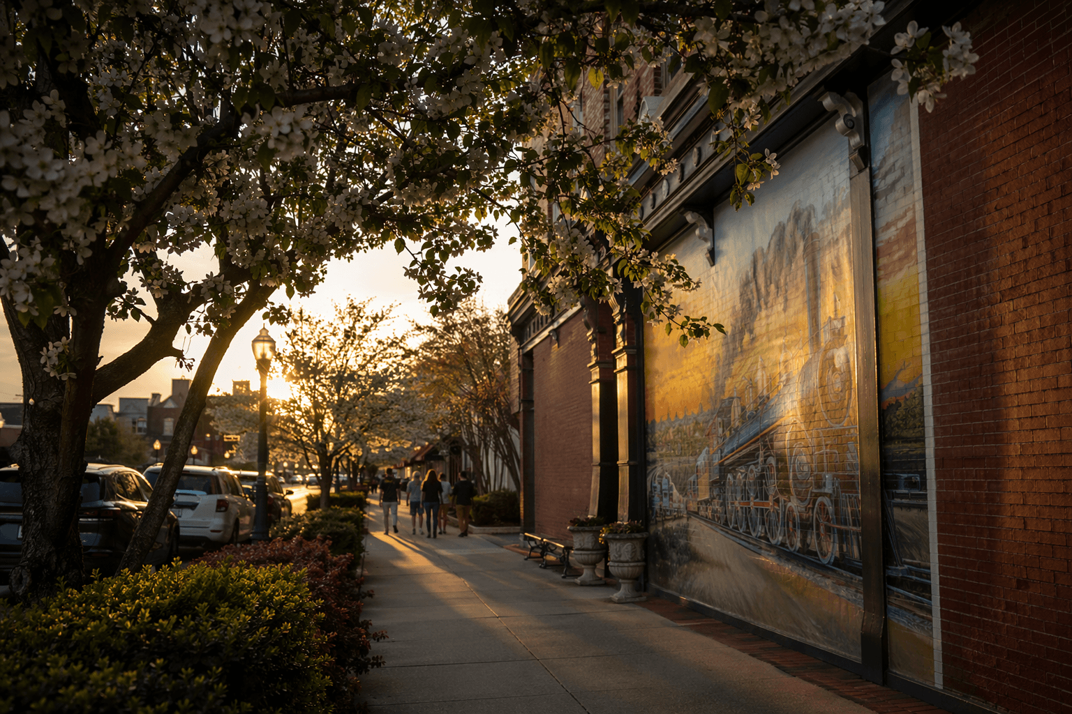 Downtown Denmark blends railroad history, art, and Dogwood Festival charm