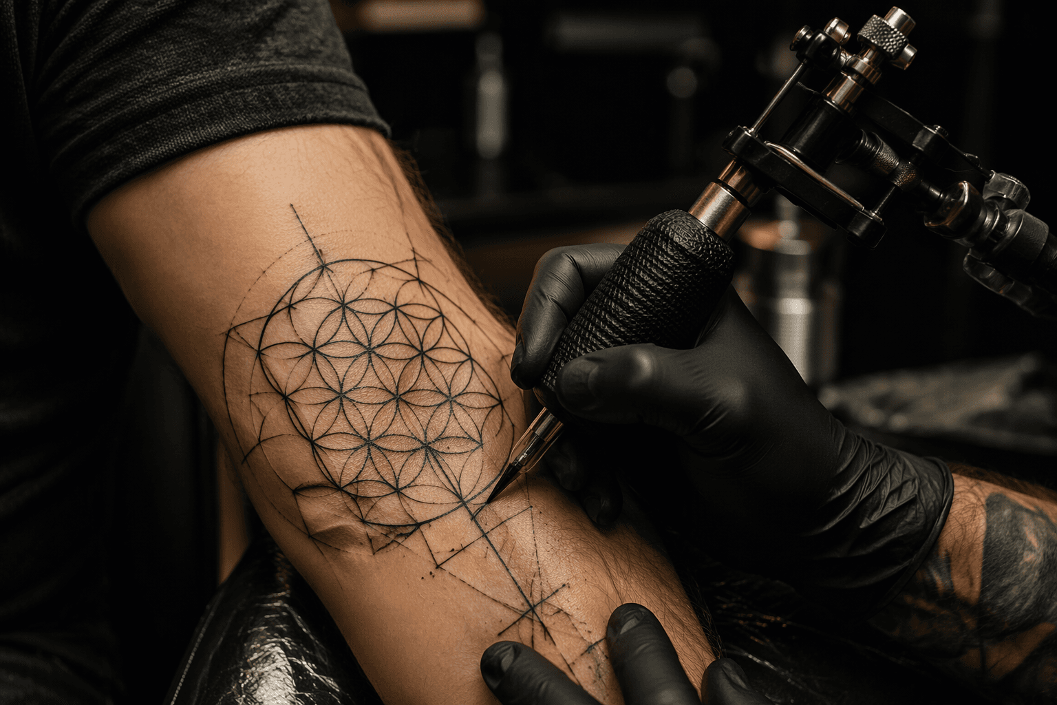 Geometric tattoo size matters, spacing and symmetry define the design