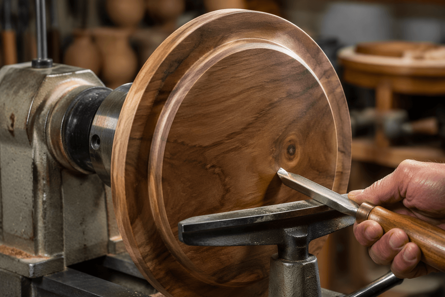 Turn a lazy Susan on the lathe for a cleaner, faster build