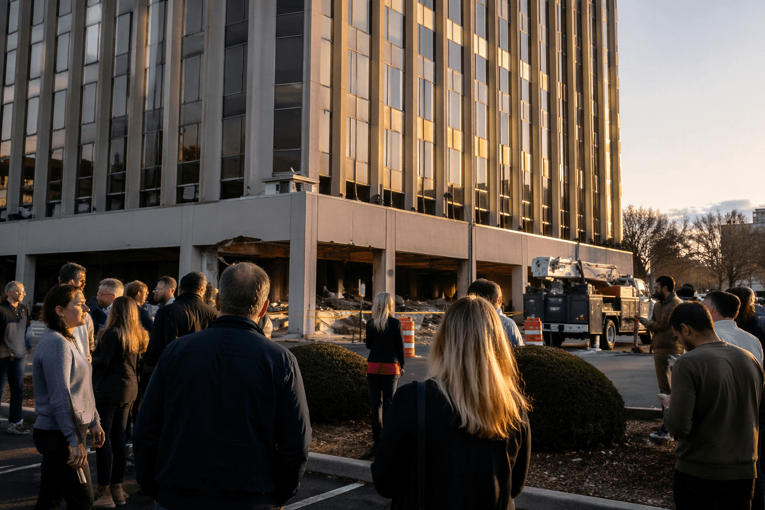Glen Burnie office tower evacuated after garage damage, deemed unsafe