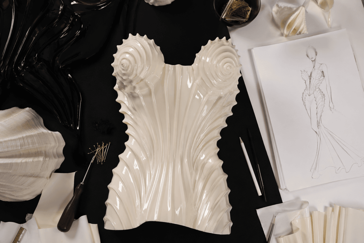 Schiaparelli blends AI spectacle and couture craft in Paris debut