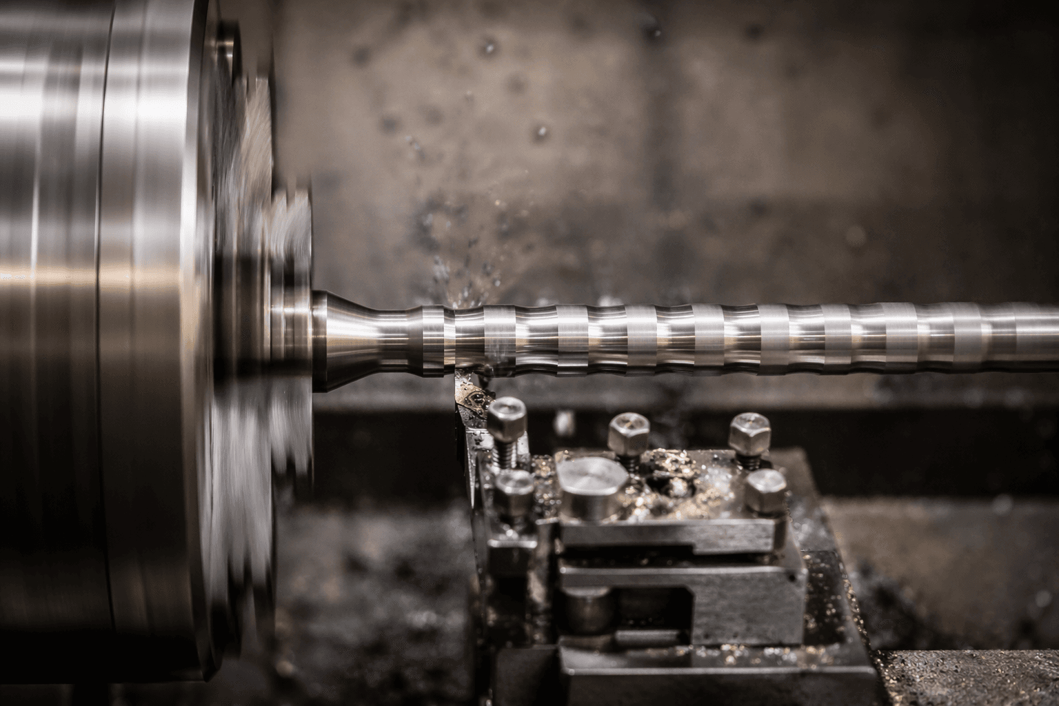 How to stop chatter and buckling when turning long spindles