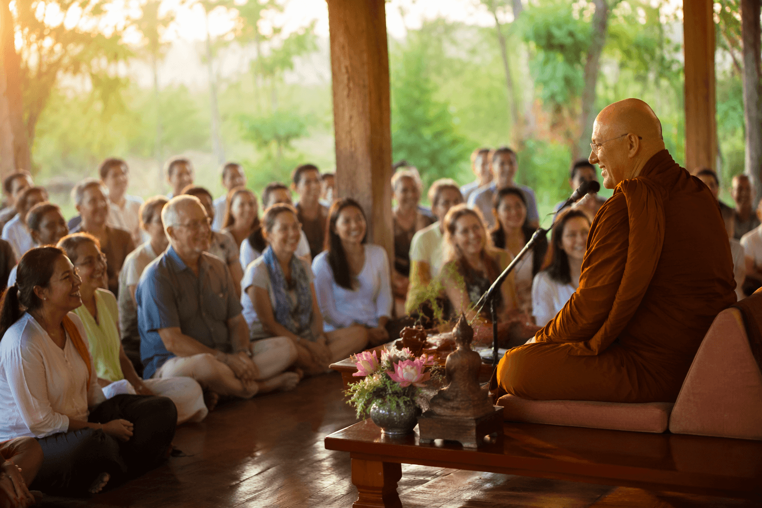 Ajahn Brahm says joy steadies the mind before Rains Retreat