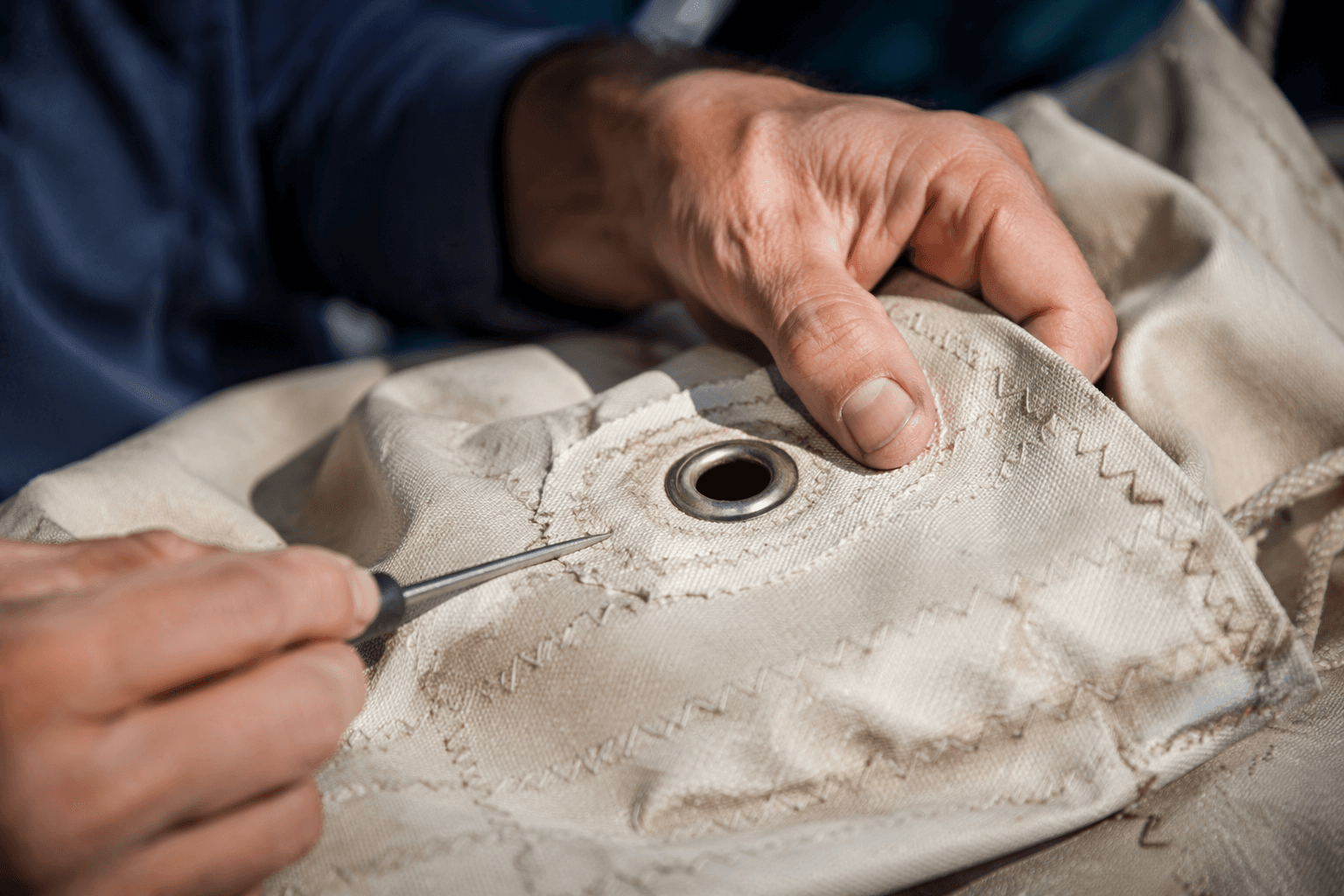How to reinforce canvas holes for longer-lasting marine gear