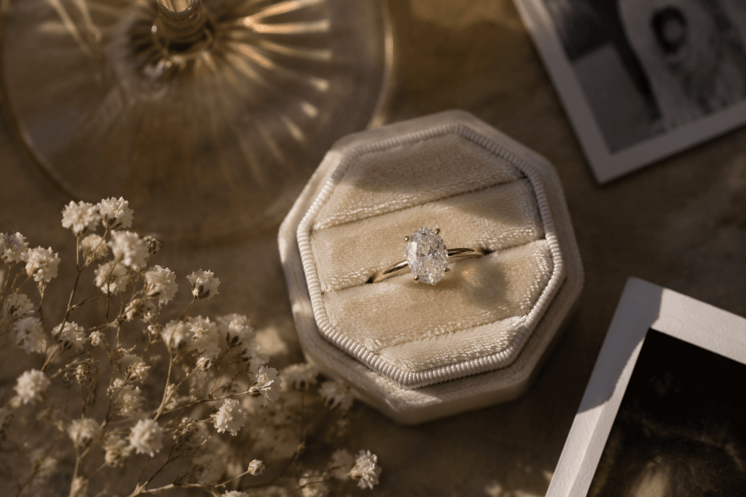Jason Tartick and Kathryn Hurley share oval solitaire engagement ring reveal